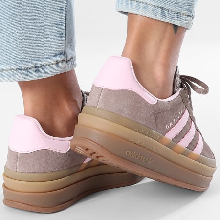 Adidas Originals - Baskets Femme Gazelle Bold W JQ6436 Trace Brown Clear Pink Earth Strata