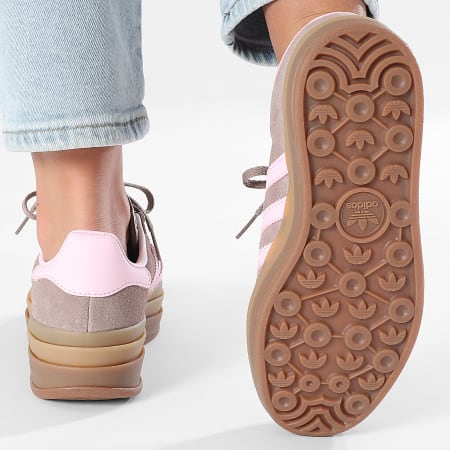 Adidas Originals - Baskets Femme Gazelle Bold W JQ6436 Trace Brown Clear Pink Earth Strata