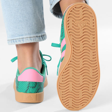 Adidas Sportswear - Sneakers Femme VL Court 3.0 JR8668 Court Green Bliss  Pink Gold Metallic - Ryses