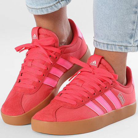 Adidas Performance - VL Court 3.0 Zapatillas Mujer JS2056 Semi Lucid Rojo Lucid Rosa Core Blanco