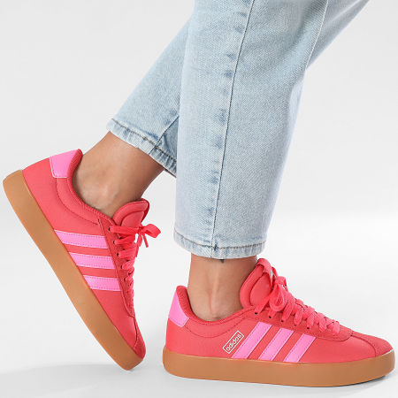 Adidas Performance - VL Court 3.0 Zapatillas Mujer JS2056 Semi Lucid Rojo Lucid Rosa Core Blanco