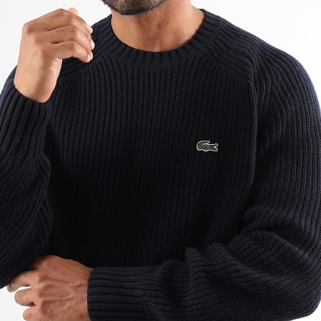 Lacoste - Pull Logo Brodé Crocodile Classic Fit Bleu Marine