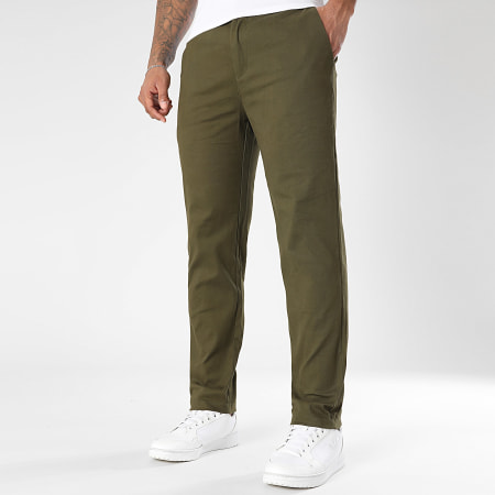 LBO - Lot De 2 Pantalons Chino 2278 Vert Kaki Beige