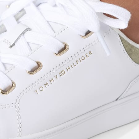 Tommy Hilfiger - Baskets Femme Casual Cupsole Sneaker 8816 White Earth Sage