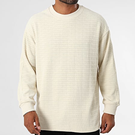 Uniplay - Camisola com gola redonda de tamanho grande 061 Bege claro