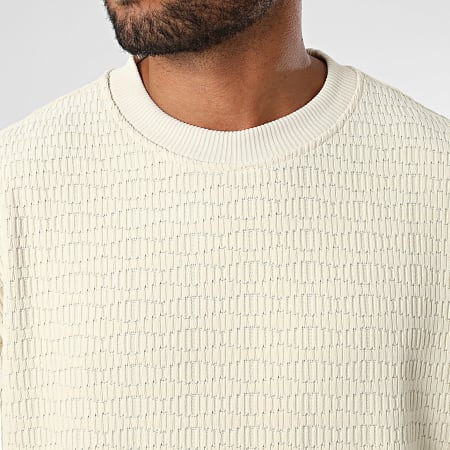 Uniplay - Camisola com gola redonda de tamanho grande 061 Bege claro