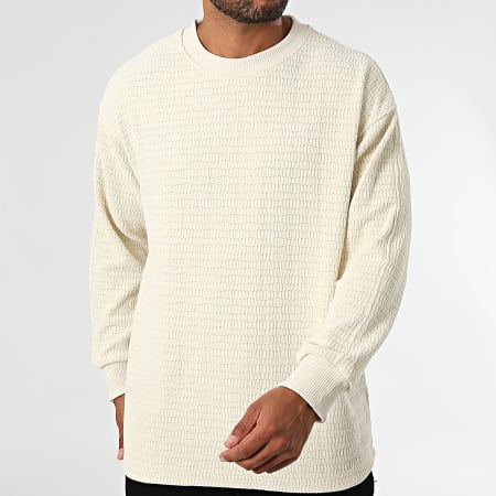 Uniplay - Camisola com gola redonda de tamanho grande 061 Bege claro