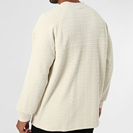 Uniplay - Camisola com gola redonda de tamanho grande 061 Bege claro