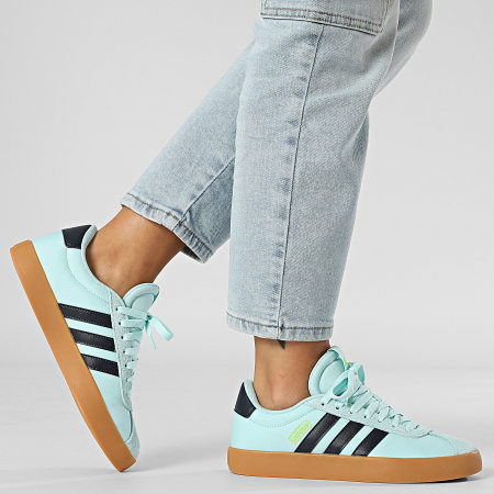 Adidas Performance - Zapatillas Mujer VL Court 3.0 JS2057 Semi Flash Aqua Aurora Pink Lucid Lemon