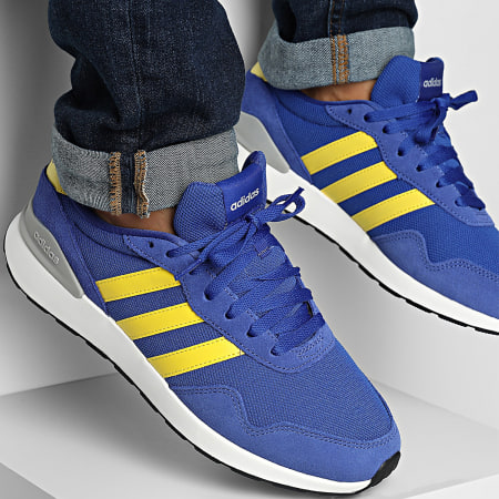 adidas blue and yellow sneakers