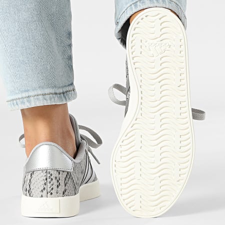 Adidas Performance - Zapatillas VL Court 3.0 Mujer JR8669 Gris Dos Plata Mettalic Off White