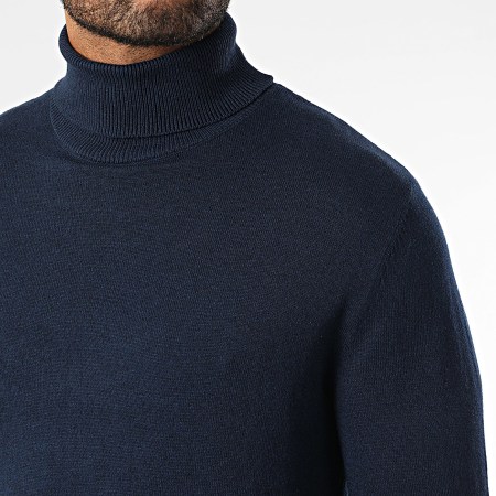 Pull Homme Jack & Jones Coton Bleu Marine Bord Roulé - Taille S Neuve Avec étiquette - Prix Attractif