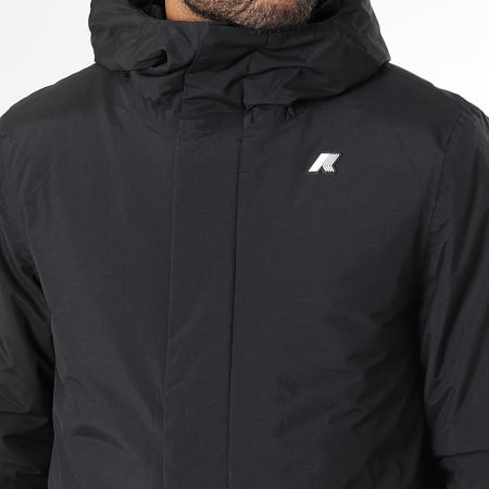 K-Way - Parka con zip e cappuccio nero Thomas Warm Ottoman
