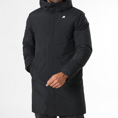 K-Way - Parka con zip e cappuccio nero Thomas Warm Ottoman