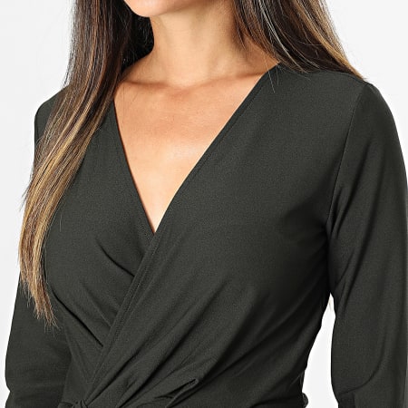 Only - Damesjurk met lange mouwen Silja Khaki Green