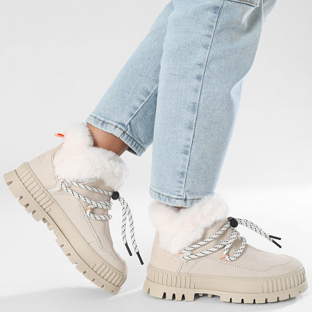 Palladium - Botas Mujer Pallashock Lo Invierno 99516 Almond Milk