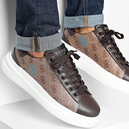 brown guess sneaker beige