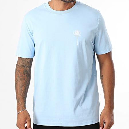 Luxury Lovers - Camiseta oversize Dubai Palm Azul claro Blanco