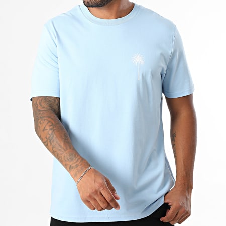 Luxury Lovers - Camiseta oversize Dubai Palm Azul claro Blanco