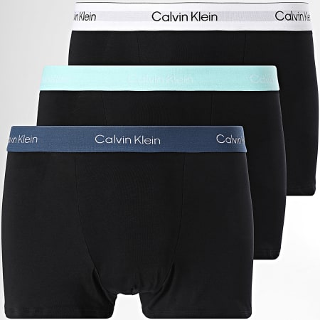 Calvin Klein - Juego de 3 Boxers 4286 Negro Gris Celeste Azul Marino
