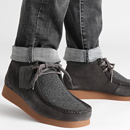 Clarks - Wallabee Evo BT Dark Grey Combi shoes - Ryses