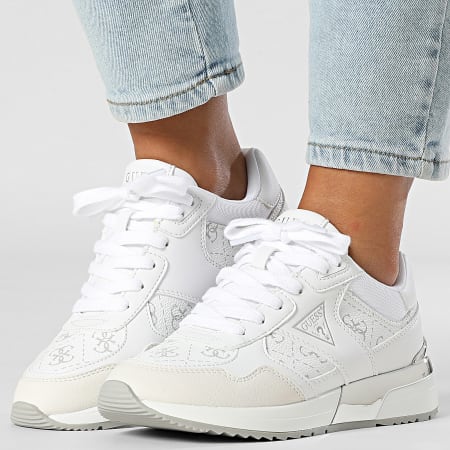 Guess - Zapatillas Mujer FLFMICELE12 Blanco Gris Plata