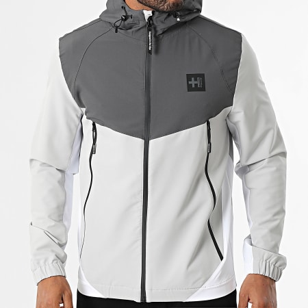 Helvetica - Veste Capuche Zippée Stanford Gris Clair Gris Anthracite