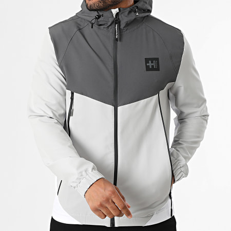 Helvetica - Veste Capuche Zippée Stanford Gris Clair Gris Anthracite