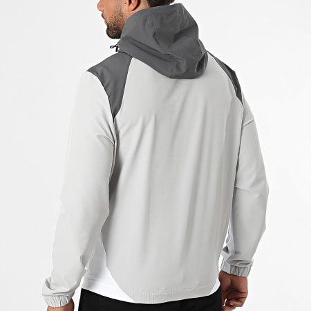 Helvetica - Veste Capuche Zippée Stanford Gris Clair Gris Anthracite