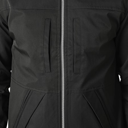 Frilivin - 506 Conjunto de chaqueta negra con capucha y cremallera y pantalón cargo