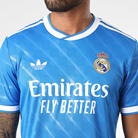 Adidas Originals - Maillot De Foot Col V Real Madrid 3 Jersey JV5845 Bleu Roi