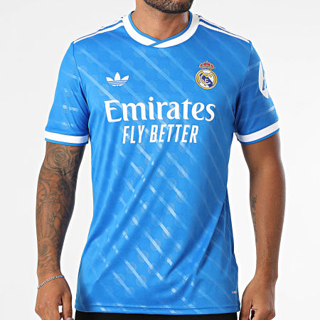 Adidas Originals - Maillot De Foot Col V Real Madrid 3 Jersey JV5845 Bleu Roi
