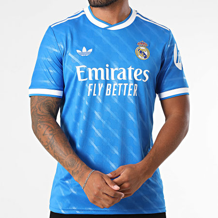 Adidas Originals - Maillot De Foot Col V Real Madrid 3 Jersey JV5845 Bleu Roi