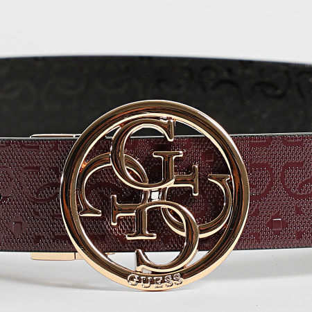 Guess - Cinturón reversible para mujer BW9301 Negro Burdeos