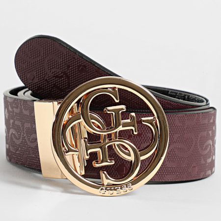 Guess - Cinturón reversible para mujer BW9301 Negro Burdeos