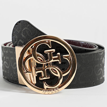 Guess - Cinturón reversible para mujer BW9301 Negro Burdeos