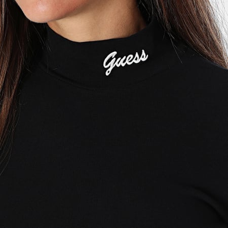 Guess - Robe Manches Longues Col Cheminée Femme V5BK04-KCBF1 Noir