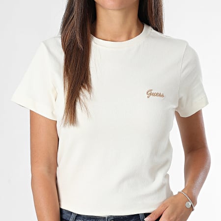 Guess - Tee Shirt Femme V5BI17-KCBF1 Beige Clair