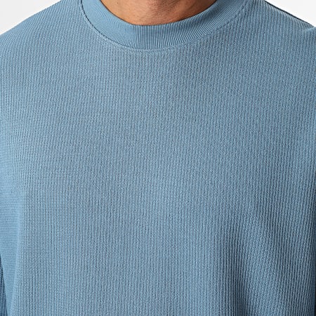 Hugo Blue - Sweat Crewneck Waffle Nuwolo 50534454 Bleu Clair