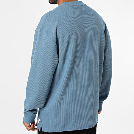 Hugo Blue - Sweat Crewneck Waffle Nuwolo 50534454 Bleu Clair