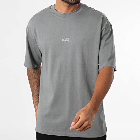 Hugo Blue - Tee Shirt Oversize Nalono 50509776 Gris Anthracite