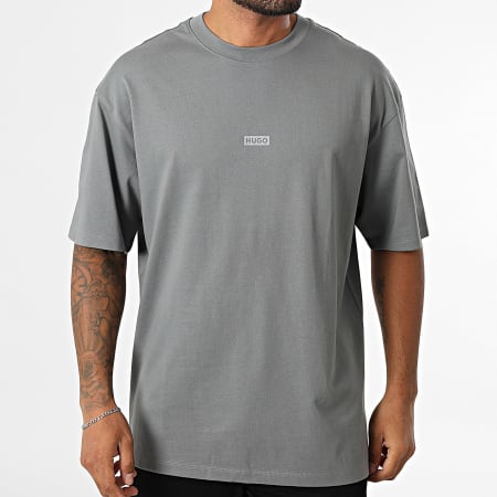 Hugo Blue - Tee Shirt Oversize Nalono 50509776 Gris Anthracite