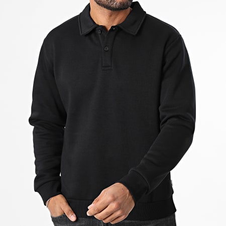 Jack And Jones - Polo Manches Longues Bradley Noir
