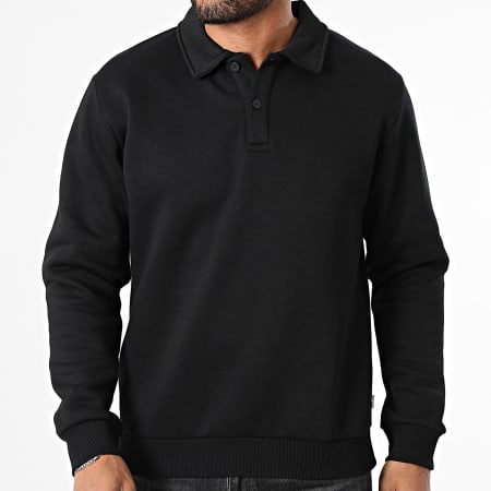 Jack And Jones - Polo Manches Longues Bradley Noir