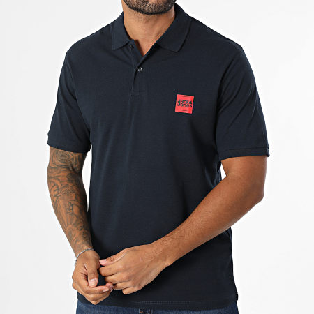 Jack And Jones - Lot De 3 Polos Manches Courtes Brandy Noir Blanc Bleu Marine