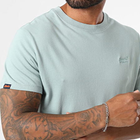 Superdry - Camiseta Essential Logo Bordado M1011245A Azul claro