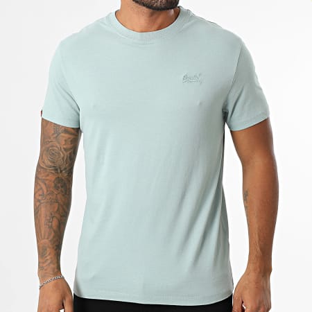 Superdry - Camiseta Essential Logo Bordado M1011245A Azul claro