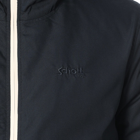 Schott NYC - Chaqueta con capucha y cremallera Bluster 2 Navy