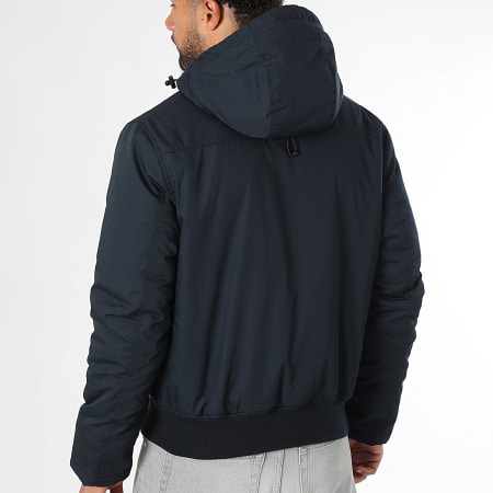 Schott NYC - Chaqueta con capucha y cremallera Bluster 2 Navy