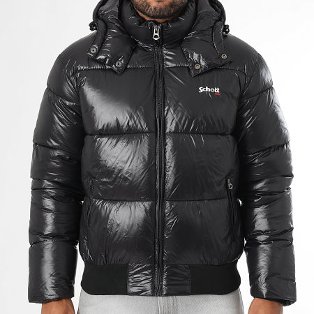 Schott NYC - Colusa Hooded Zipped Jacket Black - Ryses